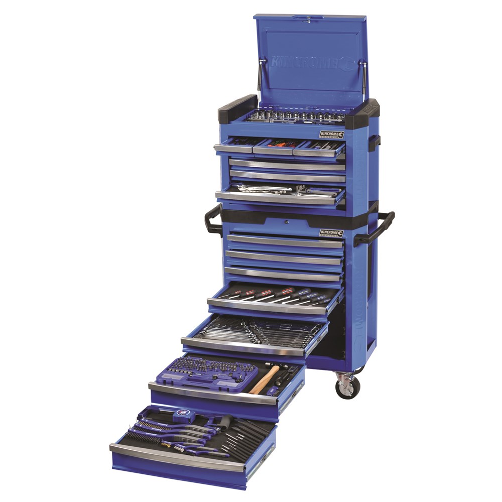 KINCROME 329 PIECE 15 DRAWER CONTOUR WORKSHP ELECTRIC BLUE